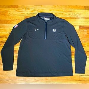 NEW Nike NBA Authentics Brooklyn Nets Mens XXL Tall DriFit 1/4 Zip Fleece Jacket